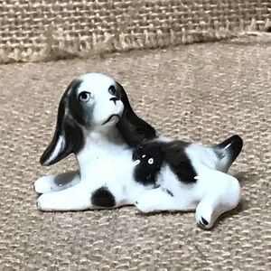 Vintage Miniature Springer Spaniel Figurine Bone China Puppy Dog Lover